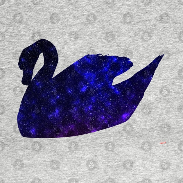 Space Silhouette Swan by Bloodfire09